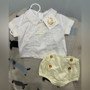 Busy Bees Smocks D Monogrammed diaper cover set